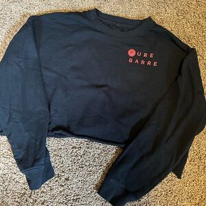 Pure Barre Black Crop Sweatshirt M